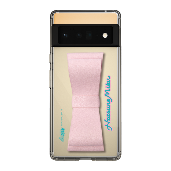 Slim Protection Case - STAND & RING RIBBON Sakura Pink［ HATSUNE MIKU - Ribbon - Logo ］