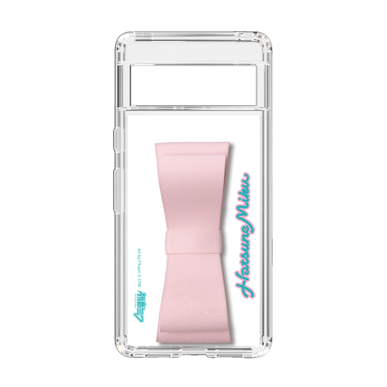 Slim Protection Case - STAND & RING RIBBON Sakura Pink［ HATSUNE MIKU - Ribbon - Logo ］