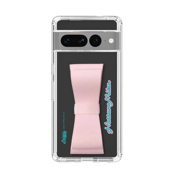 Slim Protection Case - STAND & RING RIBBON Sakura Pink［ HATSUNE MIKU - Ribbon - Logo ］