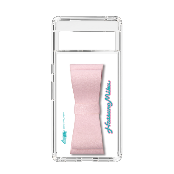 Slim Protection Case - STAND & RING RIBBON Sakura Pink［ HATSUNE MIKU - Ribbon - Logo ］