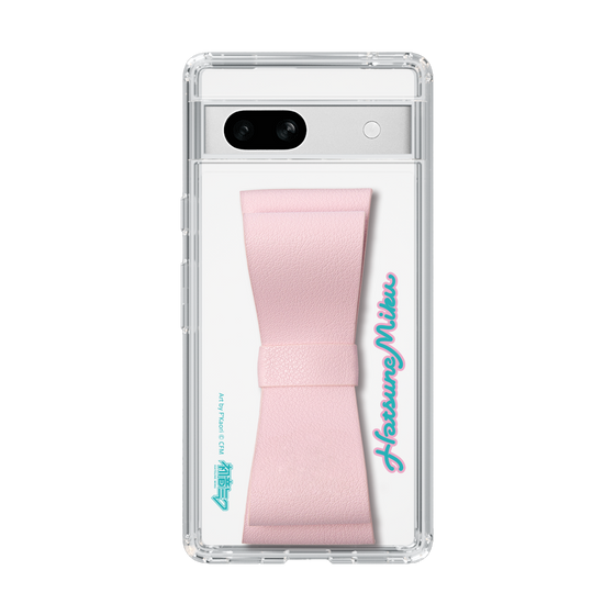 Slim Protection Case - STAND & RING RIBBON Sakura Pink［ HATSUNE MIKU - Ribbon - Logo ］