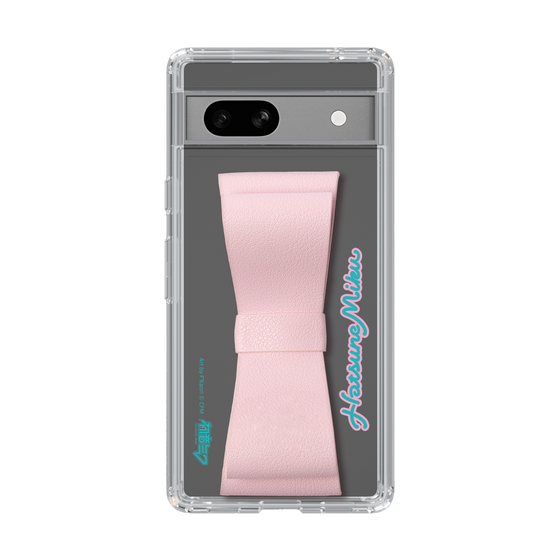 Slim Protection Case - STAND & RING RIBBON Sakura Pink［ HATSUNE MIKU - Ribbon - Logo ］