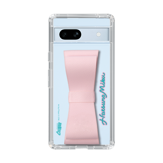 Slim Protection Case - STAND & RING RIBBON Sakura Pink［ HATSUNE MIKU - Ribbon - Logo ］