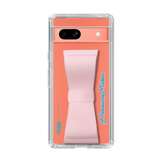 Slim Protection Case - STAND & RING RIBBON Sakura Pink［ HATSUNE MIKU - Ribbon - Logo ］