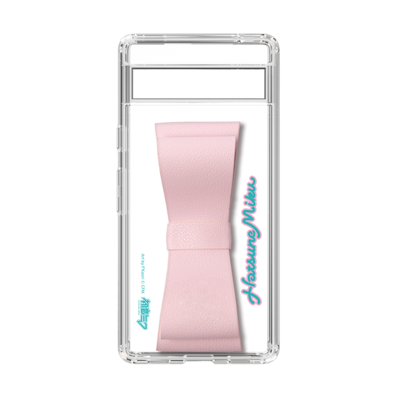 Slim Protection Case - STAND & RING RIBBON Sakura Pink［ HATSUNE MIKU - Ribbon - Logo ］