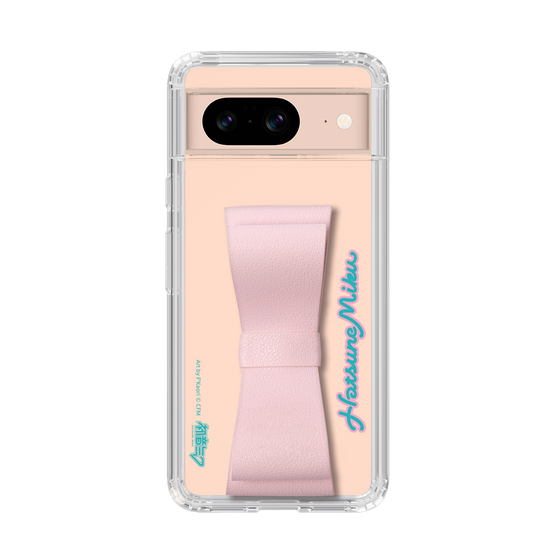 Slim Protection Case - STAND & RING RIBBON Sakura Pink［ HATSUNE MIKU - Ribbon - Logo ］