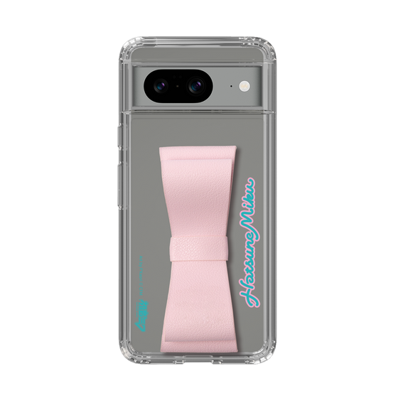 Slim Protection Case - STAND & RING RIBBON Sakura Pink［ HATSUNE MIKU - Ribbon - Logo ］