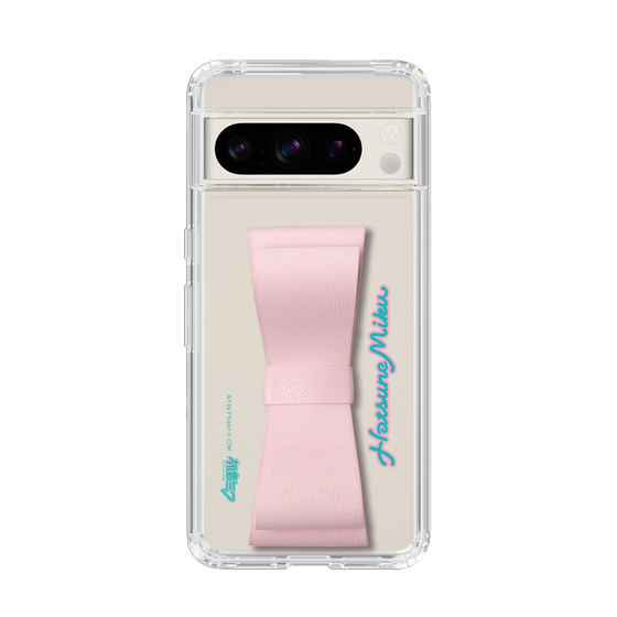 Slim Protection Case - STAND & RING RIBBON Sakura Pink［ HATSUNE MIKU - Ribbon - Logo ］