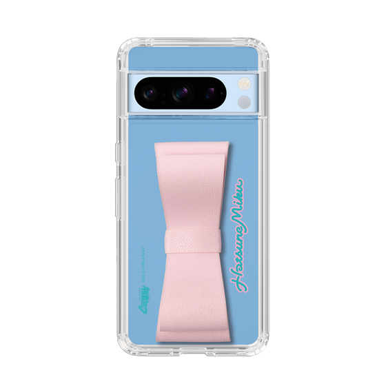 Slim Protection Case - STAND & RING RIBBON Sakura Pink［ HATSUNE MIKU - Ribbon - Logo ］