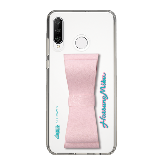 Slim Protection Case - STAND & RING RIBBON Sakura Pink［ HATSUNE MIKU - Ribbon - Logo ］