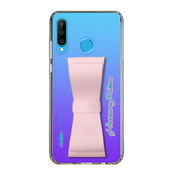 Slim Protection Case - STAND & RING RIBBON Sakura Pink［ HATSUNE MIKU - Ribbon - Logo ］