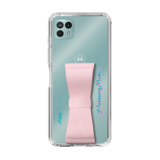 Slim Protection Case - STAND & RING RIBBON Sakura Pink［ HATSUNE MIKU - Ribbon - Logo ］