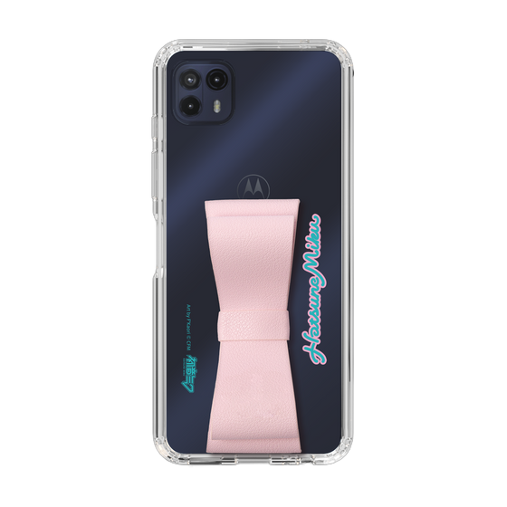 Slim Protection Case - STAND & RING RIBBON Sakura Pink［ HATSUNE MIKU - Ribbon - Logo ］