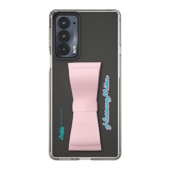 Slim Protection Case - STAND & RING RIBBON Sakura Pink［ HATSUNE MIKU - Ribbon - Logo ］