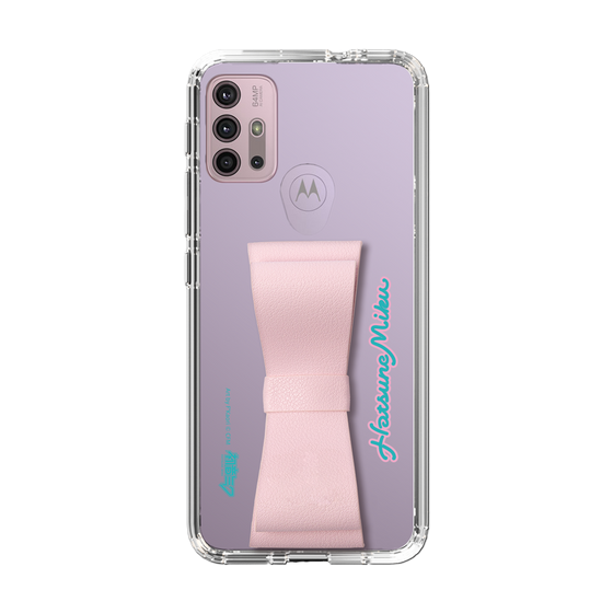 Slim Protection Case - STAND & RING RIBBON Sakura Pink［ HATSUNE MIKU - Ribbon - Logo ］