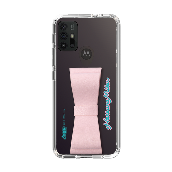 Slim Protection Case - STAND & RING RIBBON Sakura Pink［ HATSUNE MIKU - Ribbon - Logo ］