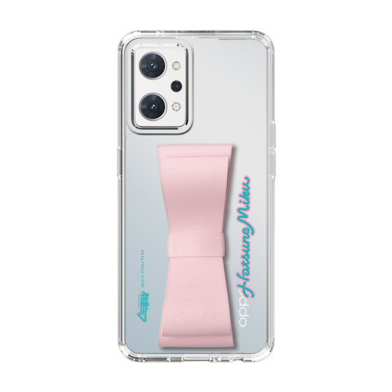 Slim Protection Case - STAND & RING RIBBON Sakura Pink［ HATSUNE MIKU - Ribbon - Logo ］