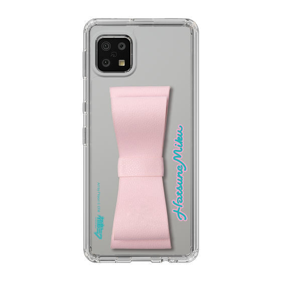 Slim Protection Case - STAND & RING RIBBON Sakura Pink［ HATSUNE MIKU - Ribbon - Logo ］
