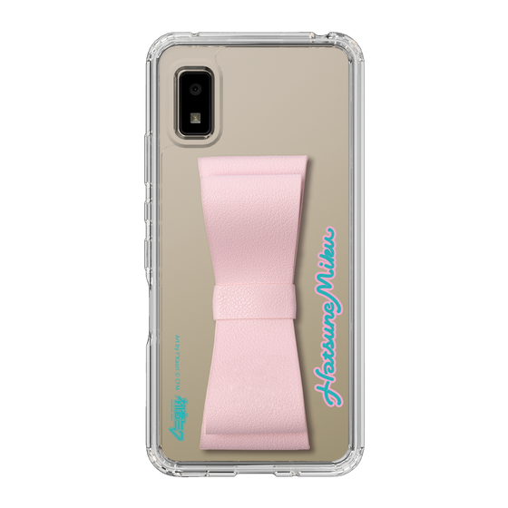 Slim Protection Case - STAND & RING RIBBON Sakura Pink［ HATSUNE MIKU - Ribbon - Logo ］