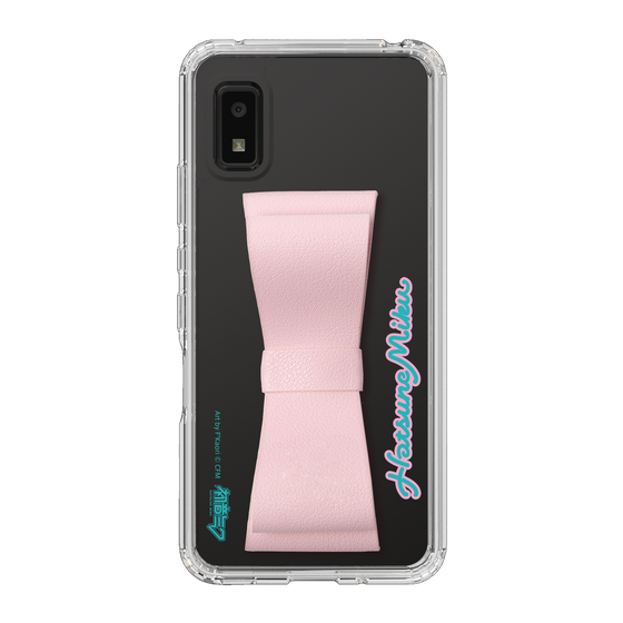 Slim Protection Case - STAND & RING RIBBON Sakura Pink［ HATSUNE MIKU - Ribbon - Logo ］