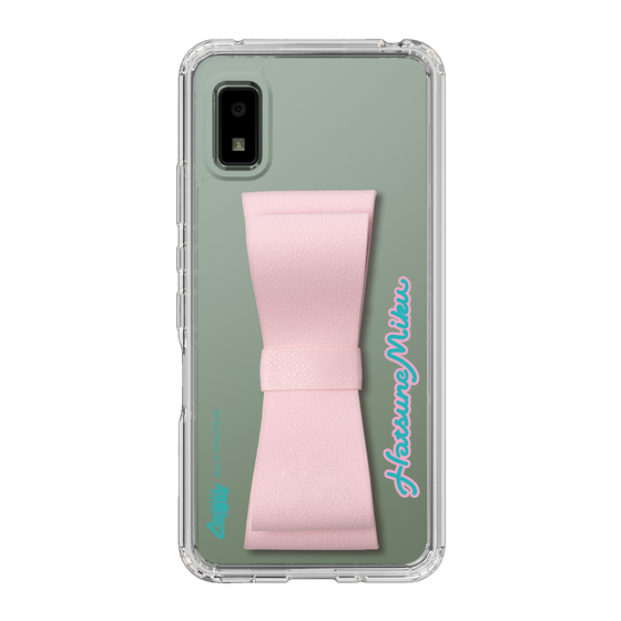 Slim Protection Case - STAND & RING RIBBON Sakura Pink［ HATSUNE MIKU - Ribbon - Logo ］