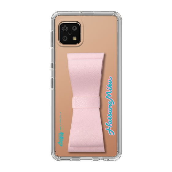 Slim Protection Case - STAND & RING RIBBON Sakura Pink［ HATSUNE MIKU - Ribbon - Logo ］