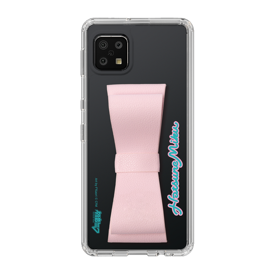 Slim Protection Case - STAND & RING RIBBON Sakura Pink［ HATSUNE MIKU - Ribbon - Logo ］