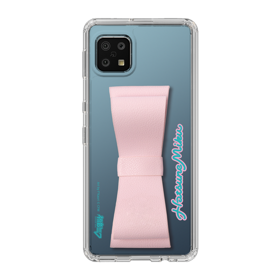 Slim Protection Case - STAND & RING RIBBON Sakura Pink［ HATSUNE MIKU - Ribbon - Logo ］