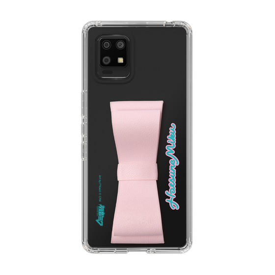 Slim Protection Case - STAND & RING RIBBON Sakura Pink［ HATSUNE MIKU - Ribbon - Logo ］