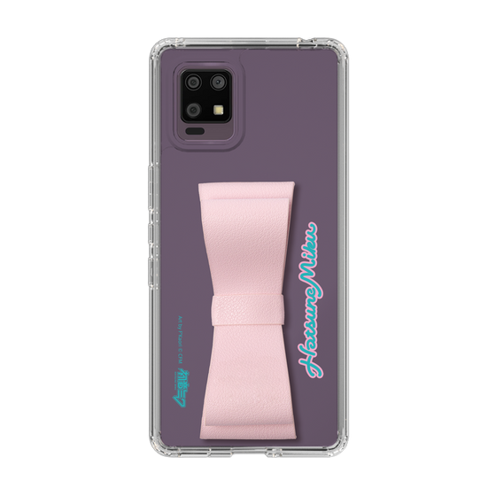 Slim Protection Case - STAND & RING RIBBON Sakura Pink［ HATSUNE MIKU - Ribbon - Logo ］