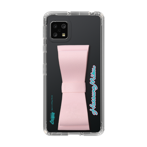 Slim Protection Case - STAND & RING RIBBON Sakura Pink［ HATSUNE MIKU - Ribbon - Logo ］