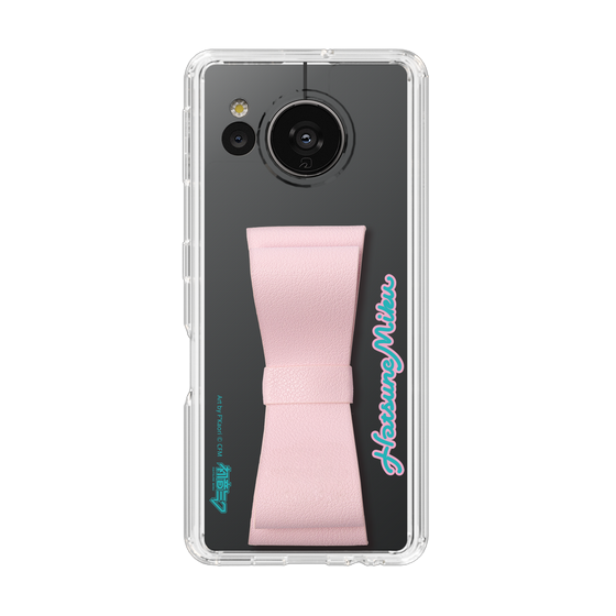 Slim Protection Case - STAND & RING RIBBON Sakura Pink［ HATSUNE MIKU - Ribbon - Logo ］