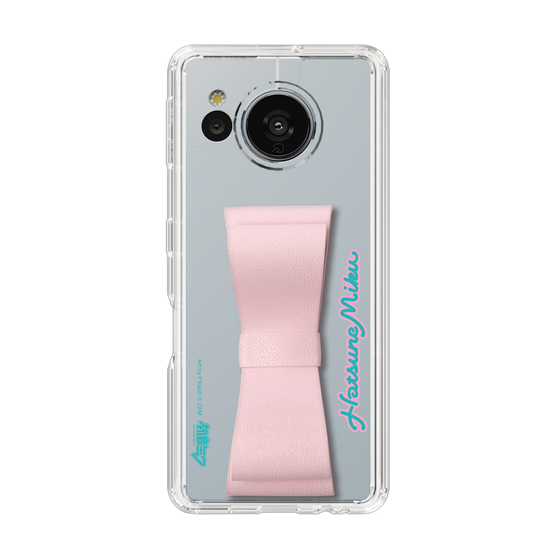 Slim Protection Case - STAND & RING RIBBON Sakura Pink［ HATSUNE MIKU - Ribbon - Logo ］