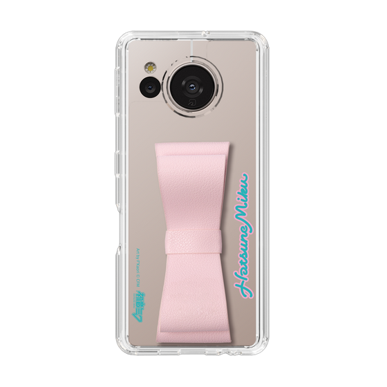 Slim Protection Case - STAND & RING RIBBON Sakura Pink［ HATSUNE MIKU - Ribbon - Logo ］