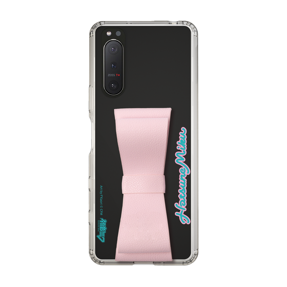 Slim Protection Case - STAND & RING RIBBON Sakura Pink［ HATSUNE MIKU - Ribbon - Logo ］