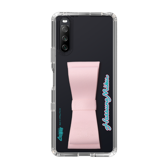 Slim Protection Case - STAND & RING RIBBON Sakura Pink［ HATSUNE MIKU - Ribbon - Logo ］