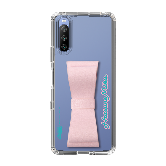 Slim Protection Case - STAND & RING RIBBON Sakura Pink［ HATSUNE MIKU - Ribbon - Logo ］