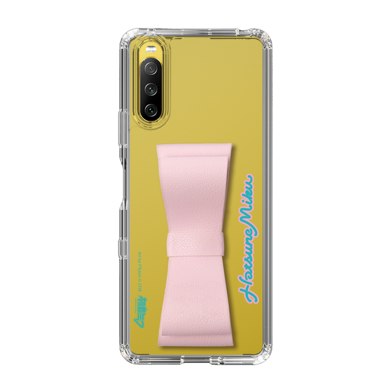 Slim Protection Case - STAND & RING RIBBON Sakura Pink［ HATSUNE MIKU - Ribbon - Logo ］