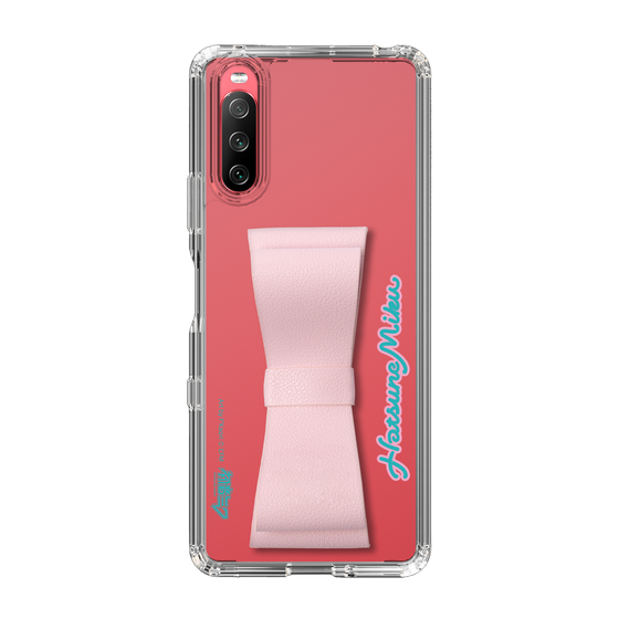 Slim Protection Case - STAND & RING RIBBON Sakura Pink［ HATSUNE MIKU - Ribbon - Logo ］