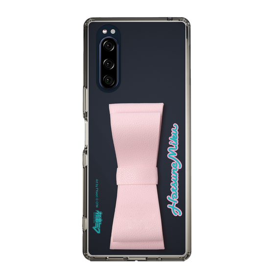 Slim Protection Case - STAND & RING RIBBON Sakura Pink［ HATSUNE MIKU - Ribbon - Logo ］