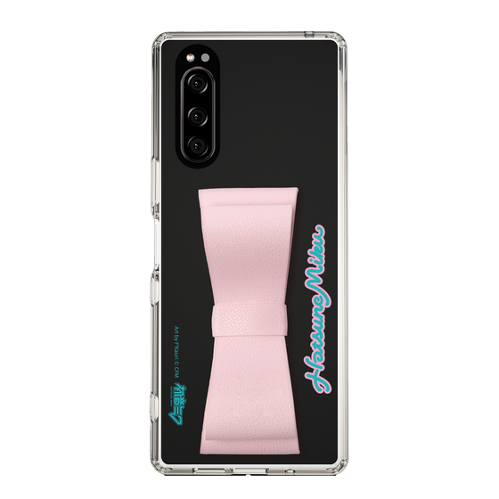 Slim Protection Case - STAND & RING RIBBON Sakura Pink［ HATSUNE MIKU - Ribbon - Logo ］