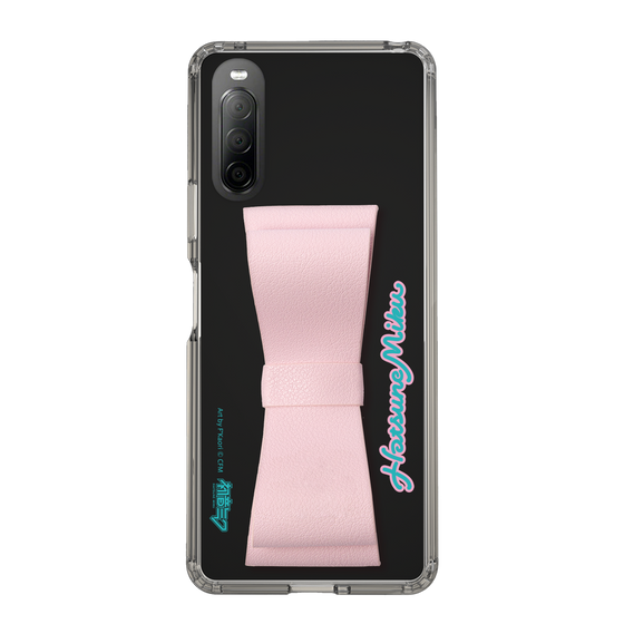 Slim Protection Case - STAND & RING RIBBON Sakura Pink［ HATSUNE MIKU - Ribbon - Logo ］