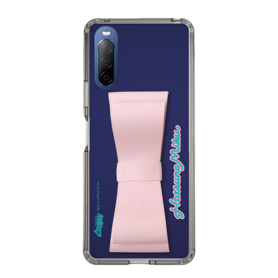 Slim Protection Case - STAND & RING RIBBON Sakura Pink［ HATSUNE MIKU - Ribbon - Logo ］