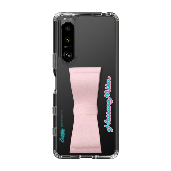 Slim Protection Case - STAND & RING RIBBON Sakura Pink［ HATSUNE MIKU - Ribbon - Logo ］
