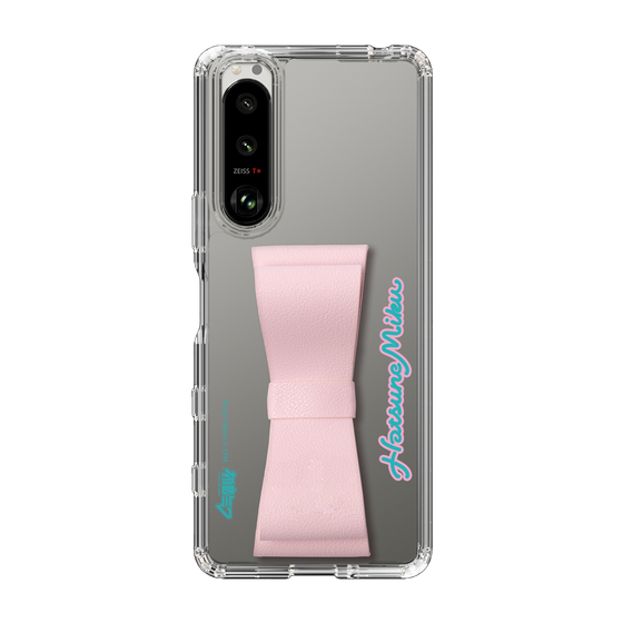 Slim Protection Case - STAND & RING RIBBON Sakura Pink［ HATSUNE MIKU - Ribbon - Logo ］