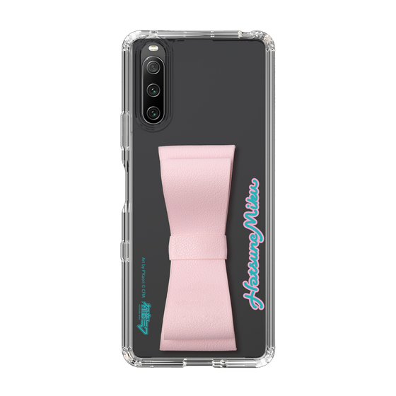 Slim Protection Case - STAND & RING RIBBON Sakura Pink［ HATSUNE MIKU - Ribbon - Logo ］