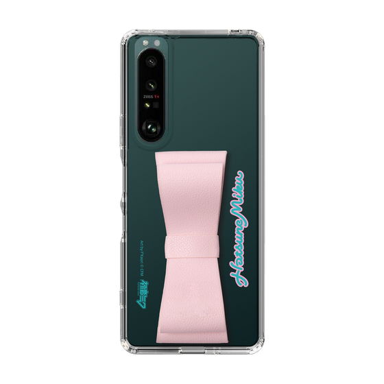 Slim Protection Case - STAND & RING RIBBON Sakura Pink［ HATSUNE MIKU - Ribbon - Logo ］