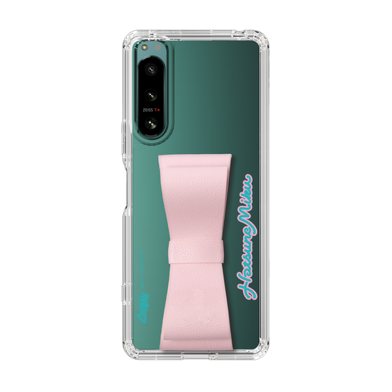Slim Protection Case - STAND & RING RIBBON Sakura Pink［ HATSUNE MIKU - Ribbon - Logo ］