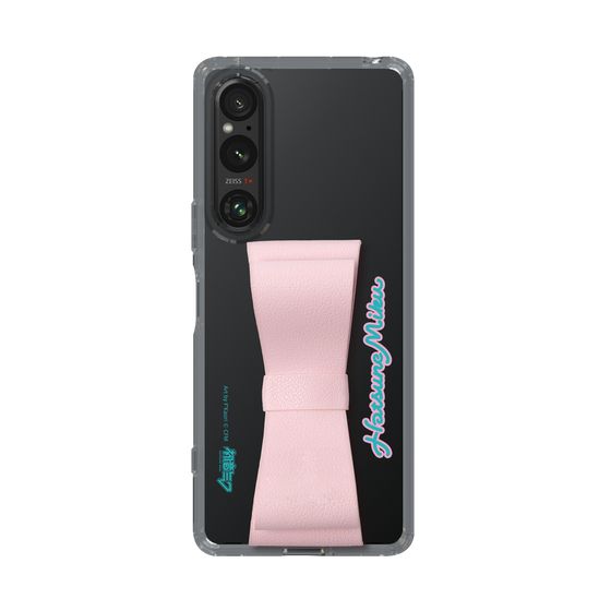 Slim Protection Case - STAND & RING RIBBON Sakura Pink［ HATSUNE MIKU - Ribbon - Logo ］