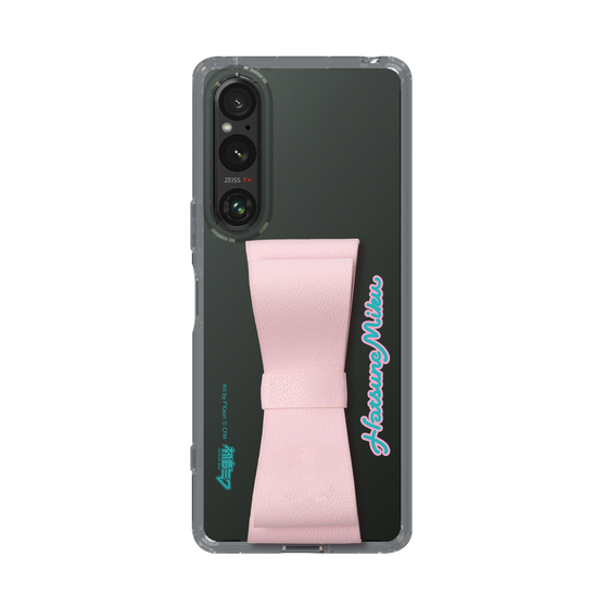 Slim Protection Case - STAND & RING RIBBON Sakura Pink［ HATSUNE MIKU - Ribbon - Logo ］